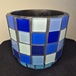 Blue plant pot