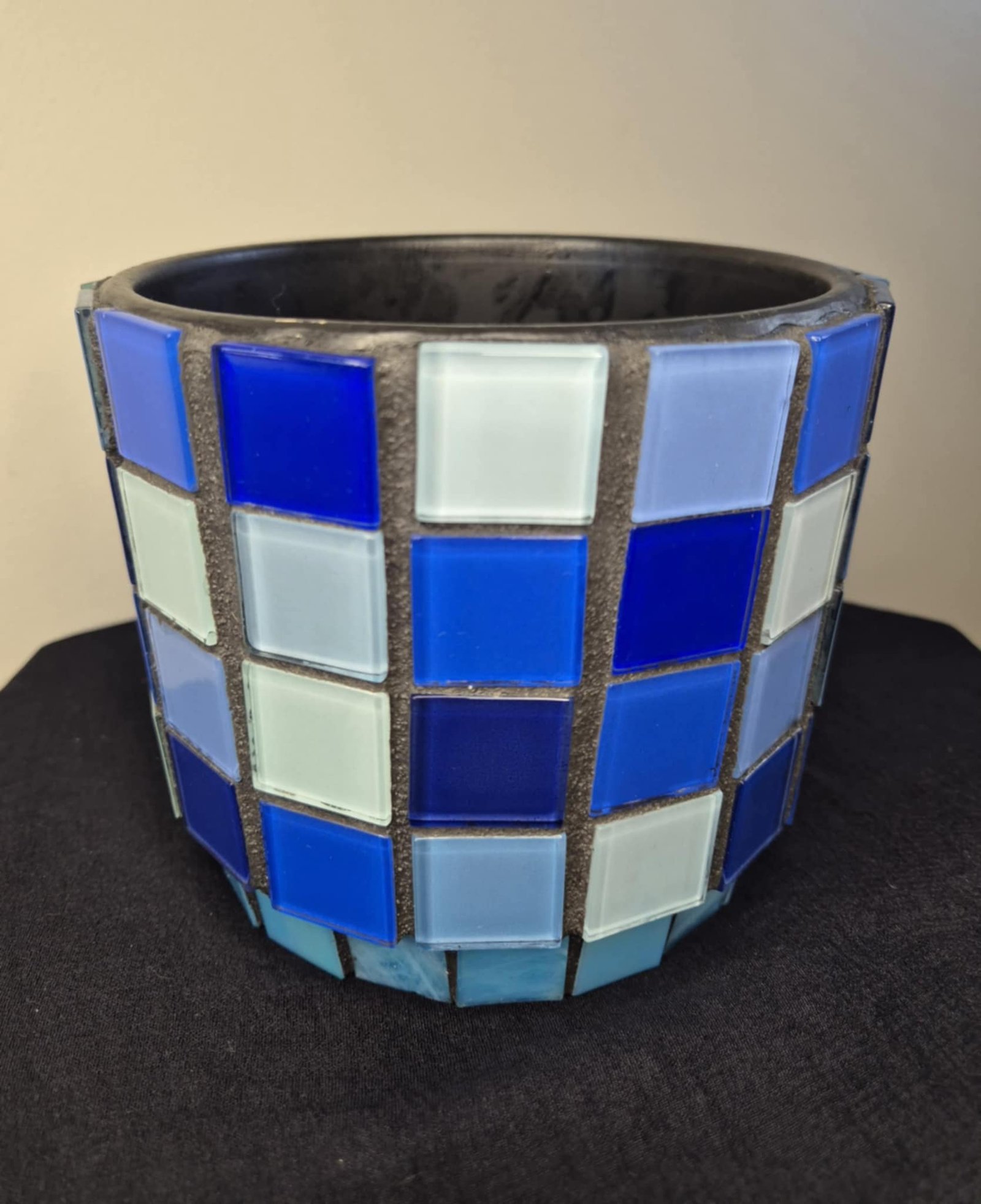 Blue plant pot